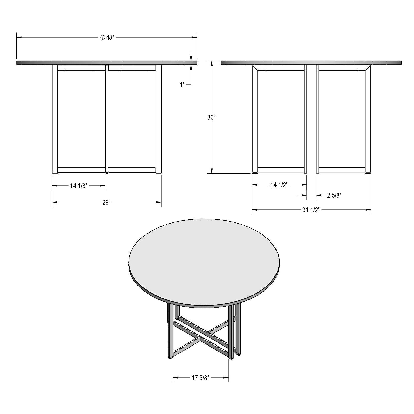 Amisco Trenton 48" Round Dining Table Bed Bath & Beyond 38974113